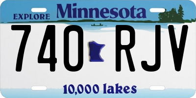 MN license plate 740RJV