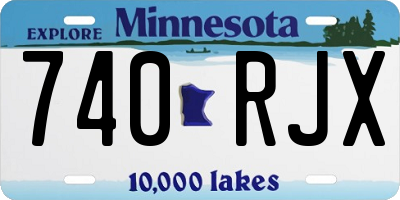 MN license plate 740RJX