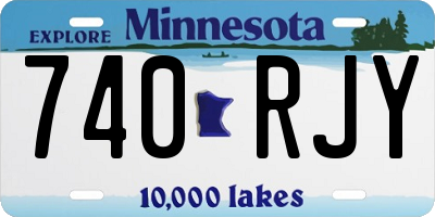 MN license plate 740RJY