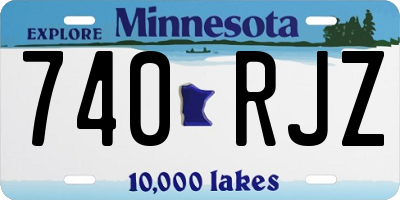 MN license plate 740RJZ