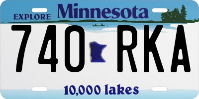 MN license plate 740RKA
