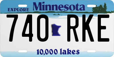 MN license plate 740RKE
