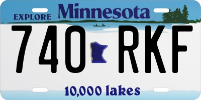 MN license plate 740RKF