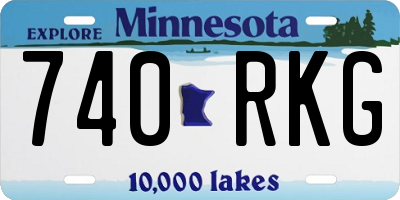 MN license plate 740RKG