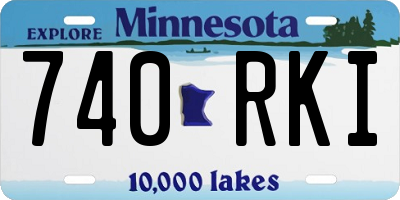 MN license plate 740RKI