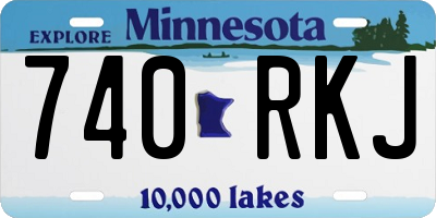 MN license plate 740RKJ