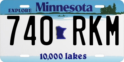 MN license plate 740RKM