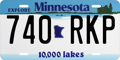MN license plate 740RKP