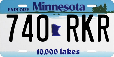 MN license plate 740RKR