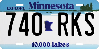MN license plate 740RKS