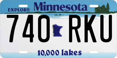 MN license plate 740RKU