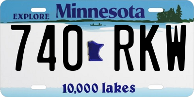 MN license plate 740RKW