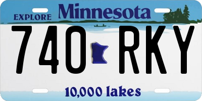MN license plate 740RKY