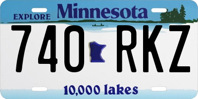MN license plate 740RKZ