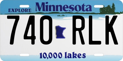 MN license plate 740RLK