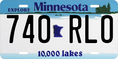 MN license plate 740RLO