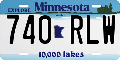 MN license plate 740RLW