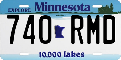 MN license plate 740RMD