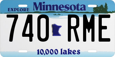 MN license plate 740RME
