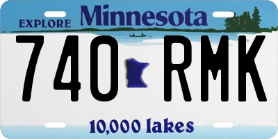 MN license plate 740RMK