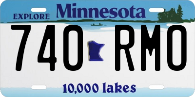 MN license plate 740RMO