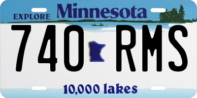 MN license plate 740RMS