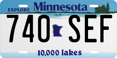 MN license plate 740SEF