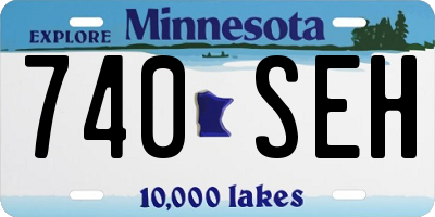 MN license plate 740SEH