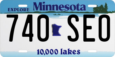MN license plate 740SEO