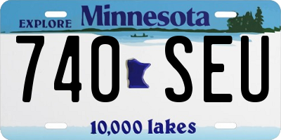 MN license plate 740SEU