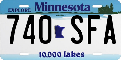 MN license plate 740SFA