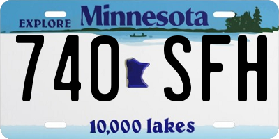 MN license plate 740SFH