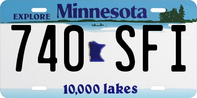 MN license plate 740SFI