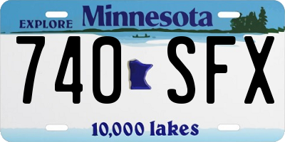 MN license plate 740SFX