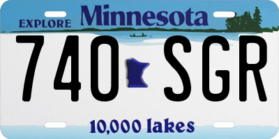 MN license plate 740SGR