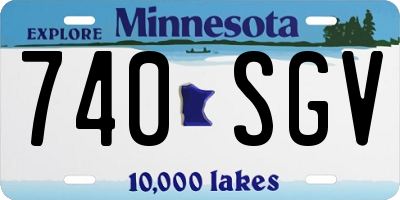 MN license plate 740SGV