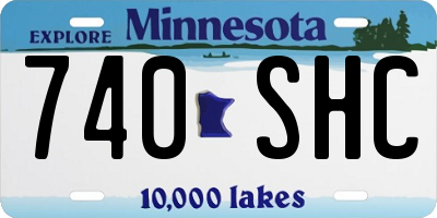 MN license plate 740SHC