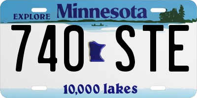 MN license plate 740STE