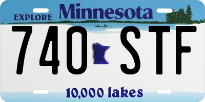 MN license plate 740STF