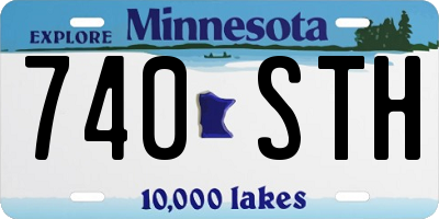 MN license plate 740STH