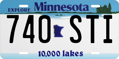 MN license plate 740STI