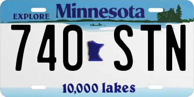 MN license plate 740STN