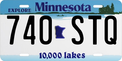 MN license plate 740STQ