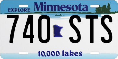 MN license plate 740STS
