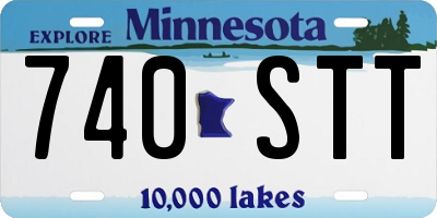 MN license plate 740STT