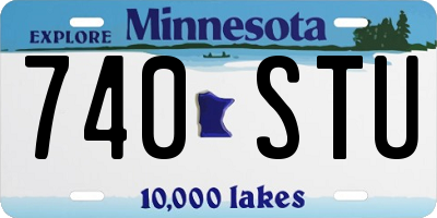 MN license plate 740STU