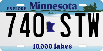 MN license plate 740STW