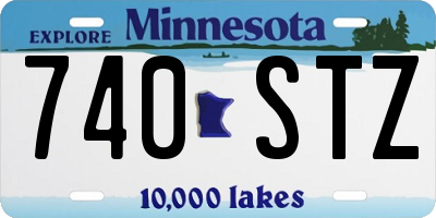 MN license plate 740STZ