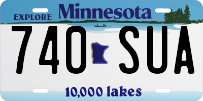 MN license plate 740SUA