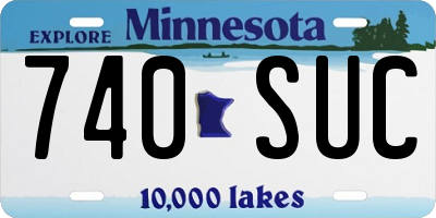 MN license plate 740SUC